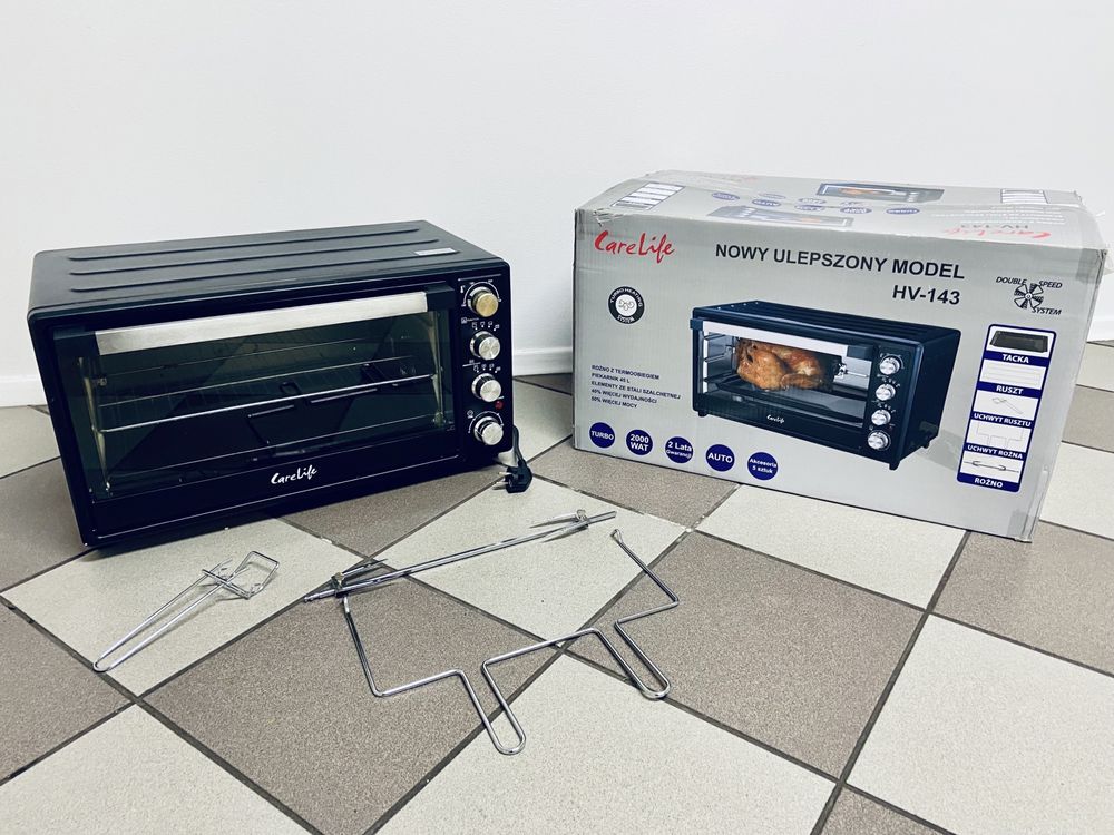 Piekarnik elektryczny Care Life HV-143 rożen termoobieg GRILL 45L