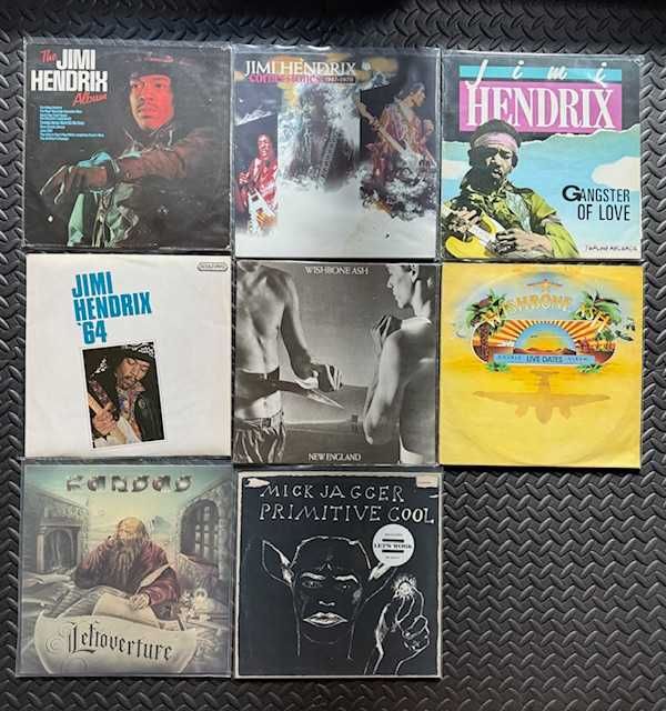 Jimi Hendrix, Wishbone Ash, Jagger, Kansas, The Who, Status Quo winyle