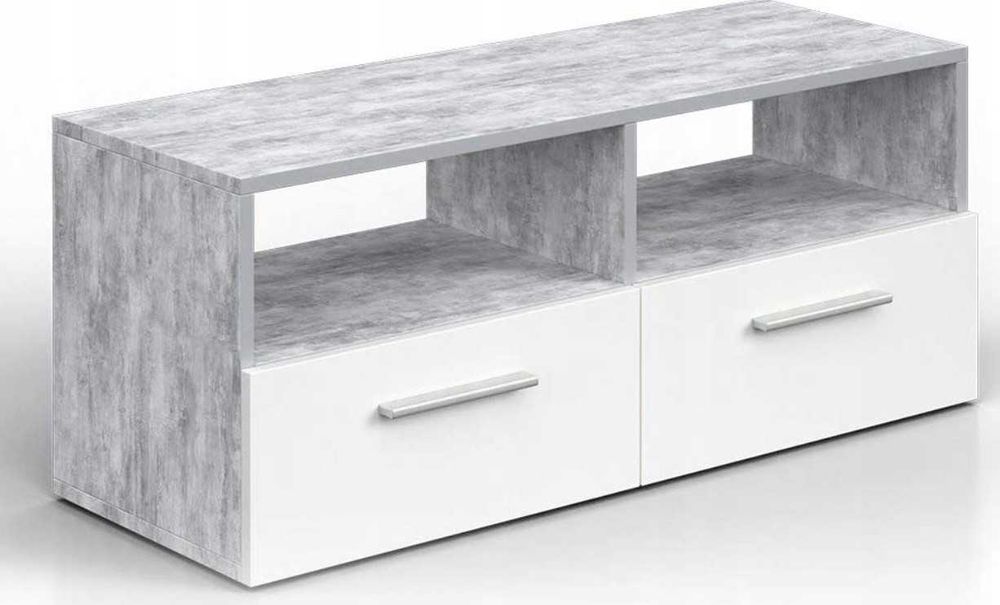 Regał szafka RTV pod TV Vicco Lowboard Diego 95x36x35cm biała beton