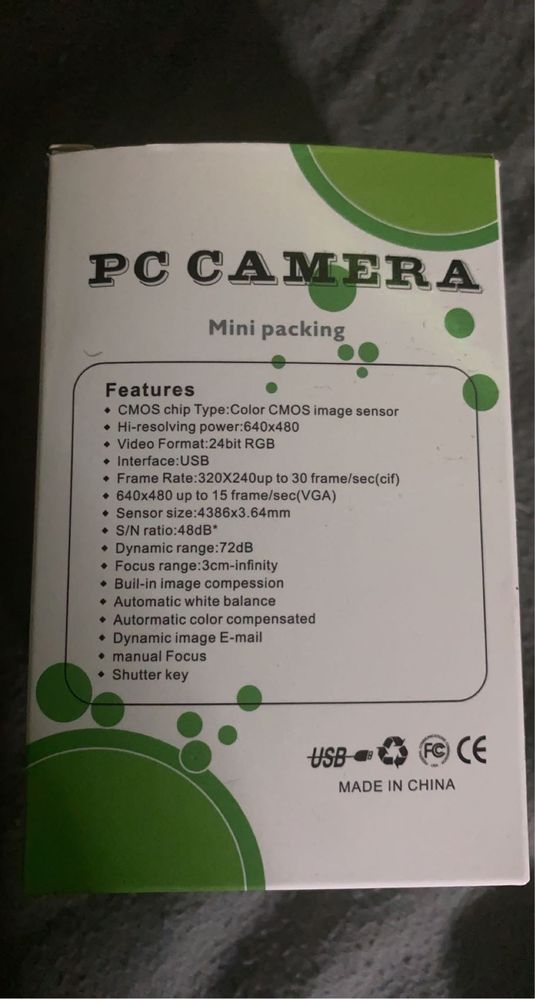 pc camera mini packing