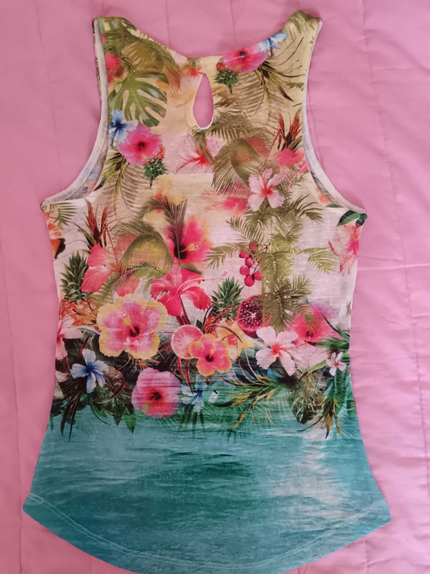 Top colorido floral S