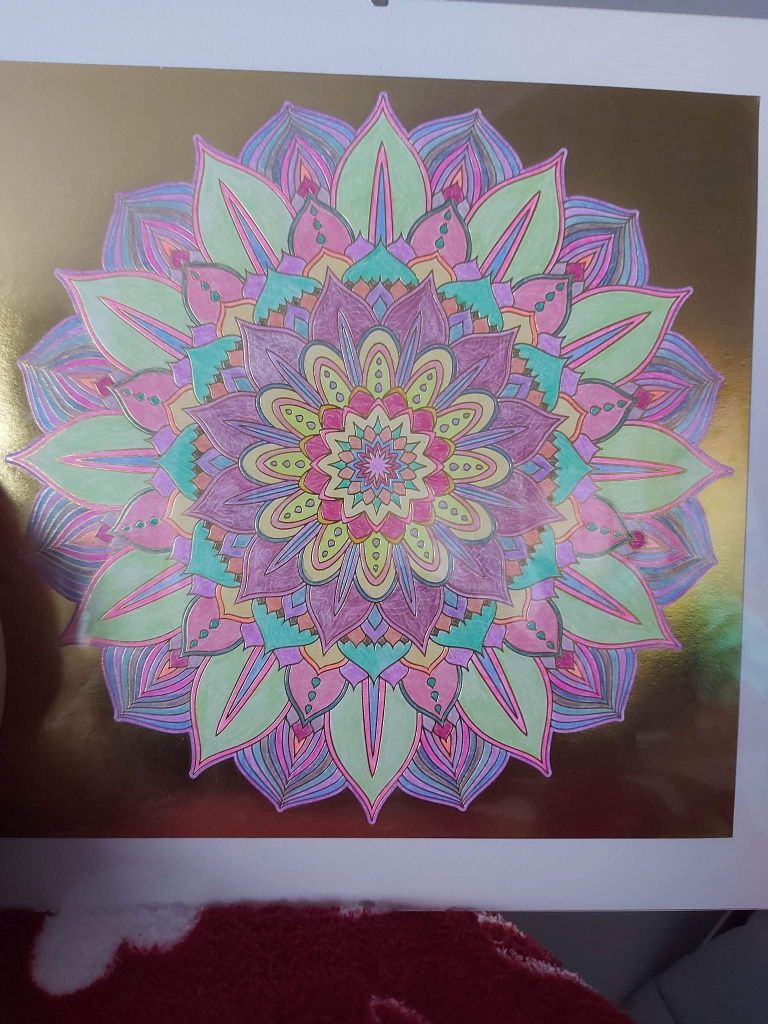Obraz Mandala kolorowany, antyrama