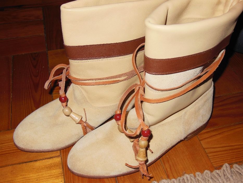 Botas em pele genuína, T36, Novas
