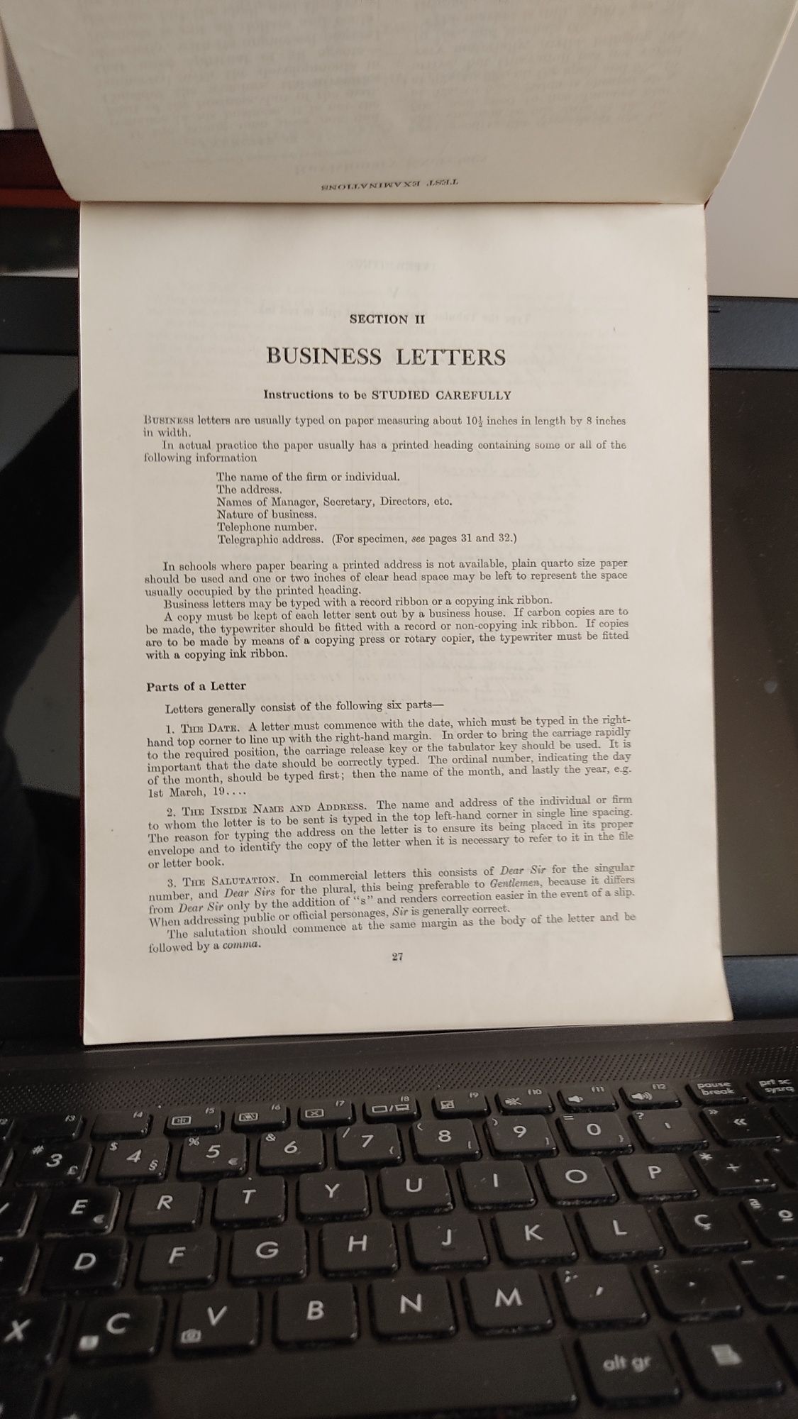 Livro de 1948 - Pitman's Commercial Typewriting