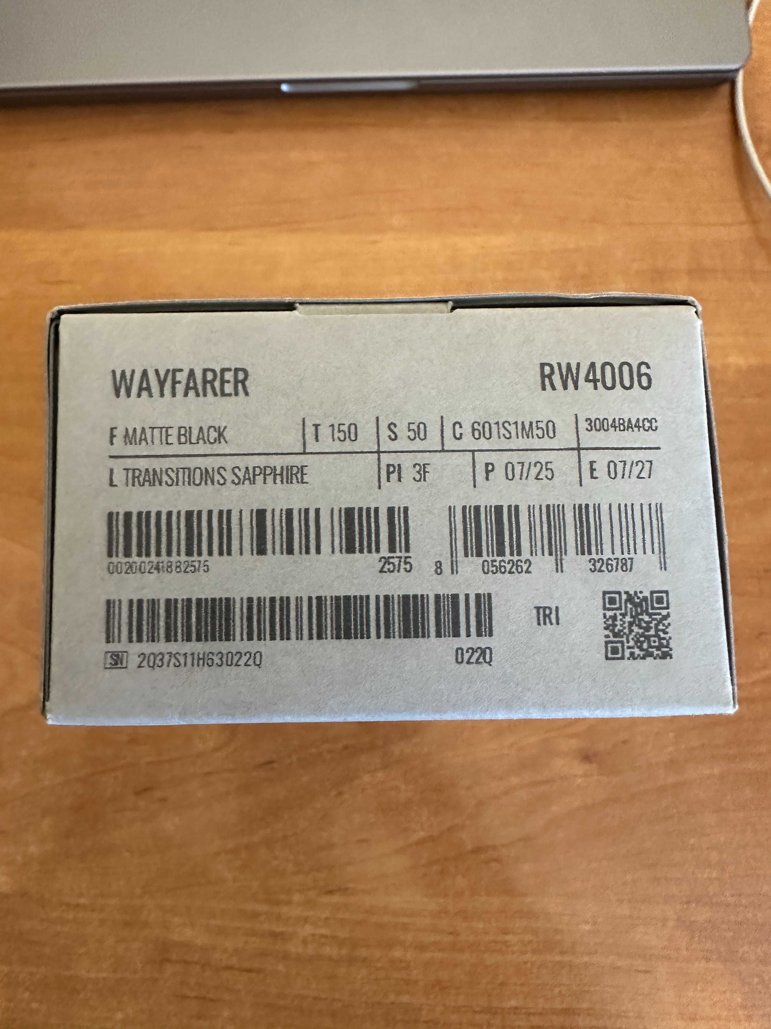 Смарт окуляри RayBan Meta Wayfarer Matte Black Transition Sapphire NEW
