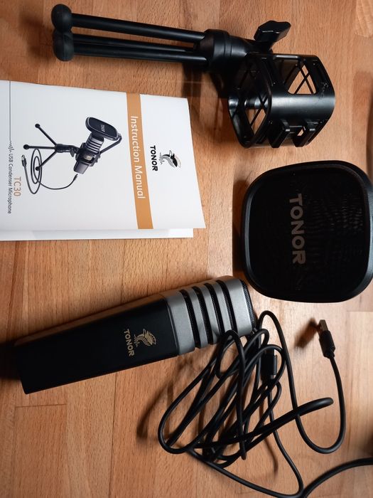 Mikrofon pojemnościowy USB Tonor TC30 nagrywanie podcasty streaming PC