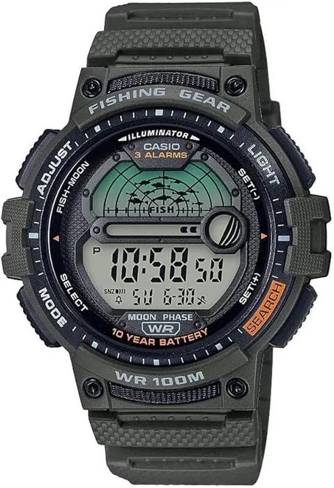 Годинник Casio Illuminator WS-1200H-3AVCF Fishing Timer