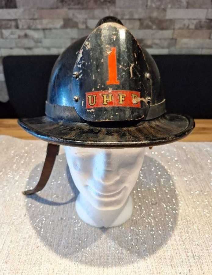 STRAŻ Hełm pożarniczy Amerykański USA Strażacki Antyk Lata 30-te