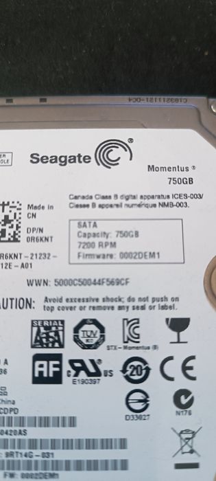 Жесткий диск для ноутбука Seagate 750 Gb