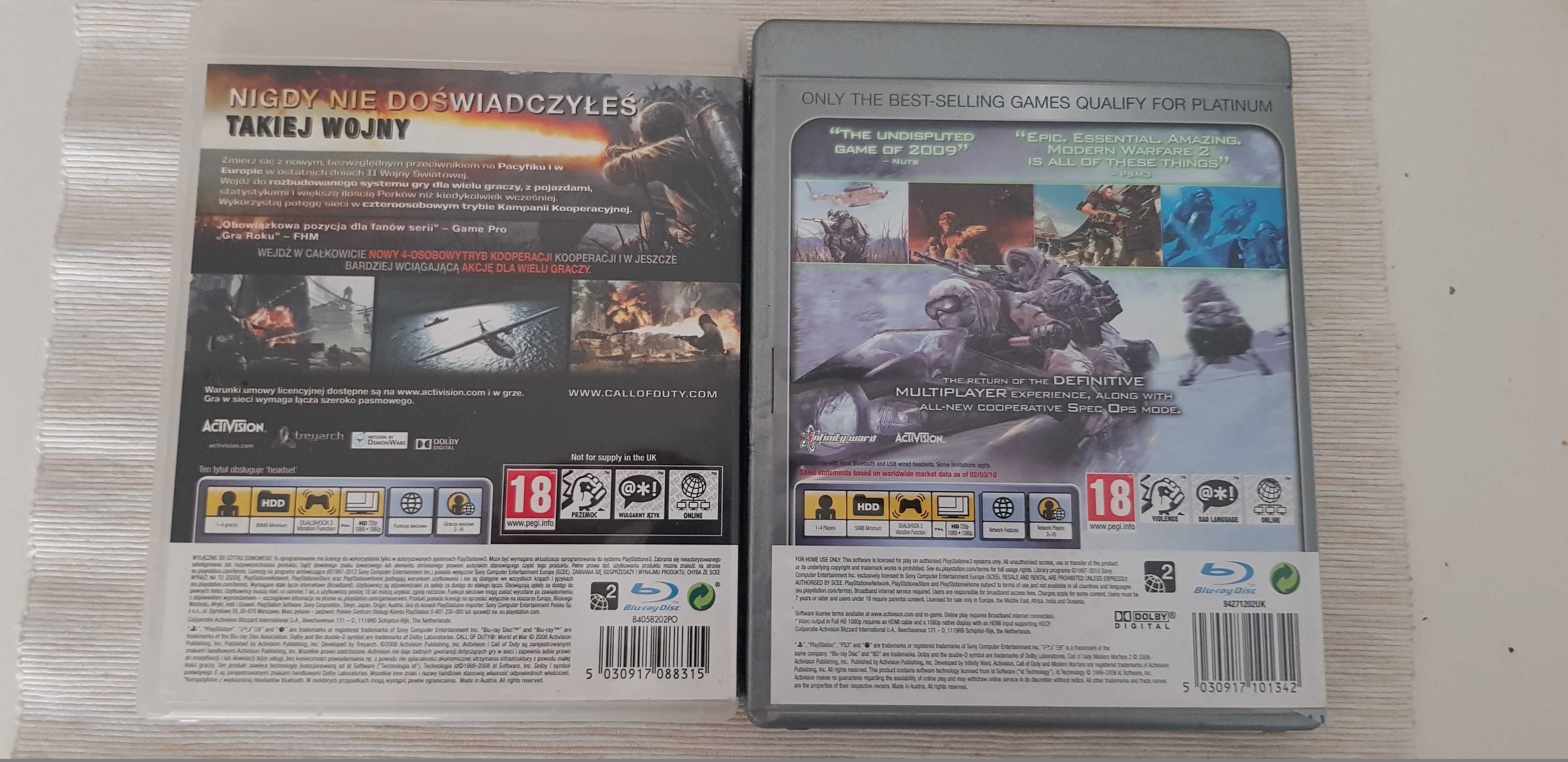 Call of Duty: World at War [PS3] PL + gratis Modern Warfare 2