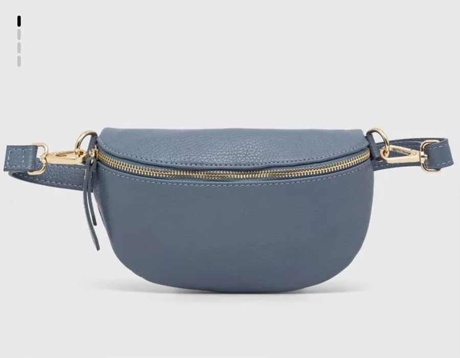 Шкіряна жіноча сумочка на пояс / кожаная женская сумка