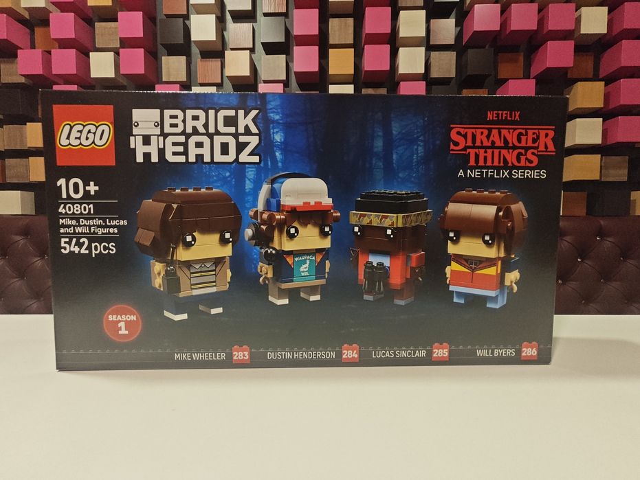 Конструктор LEGO Brick Headz 40801 Фігурки Майка Дастіна Лукаса й Віла