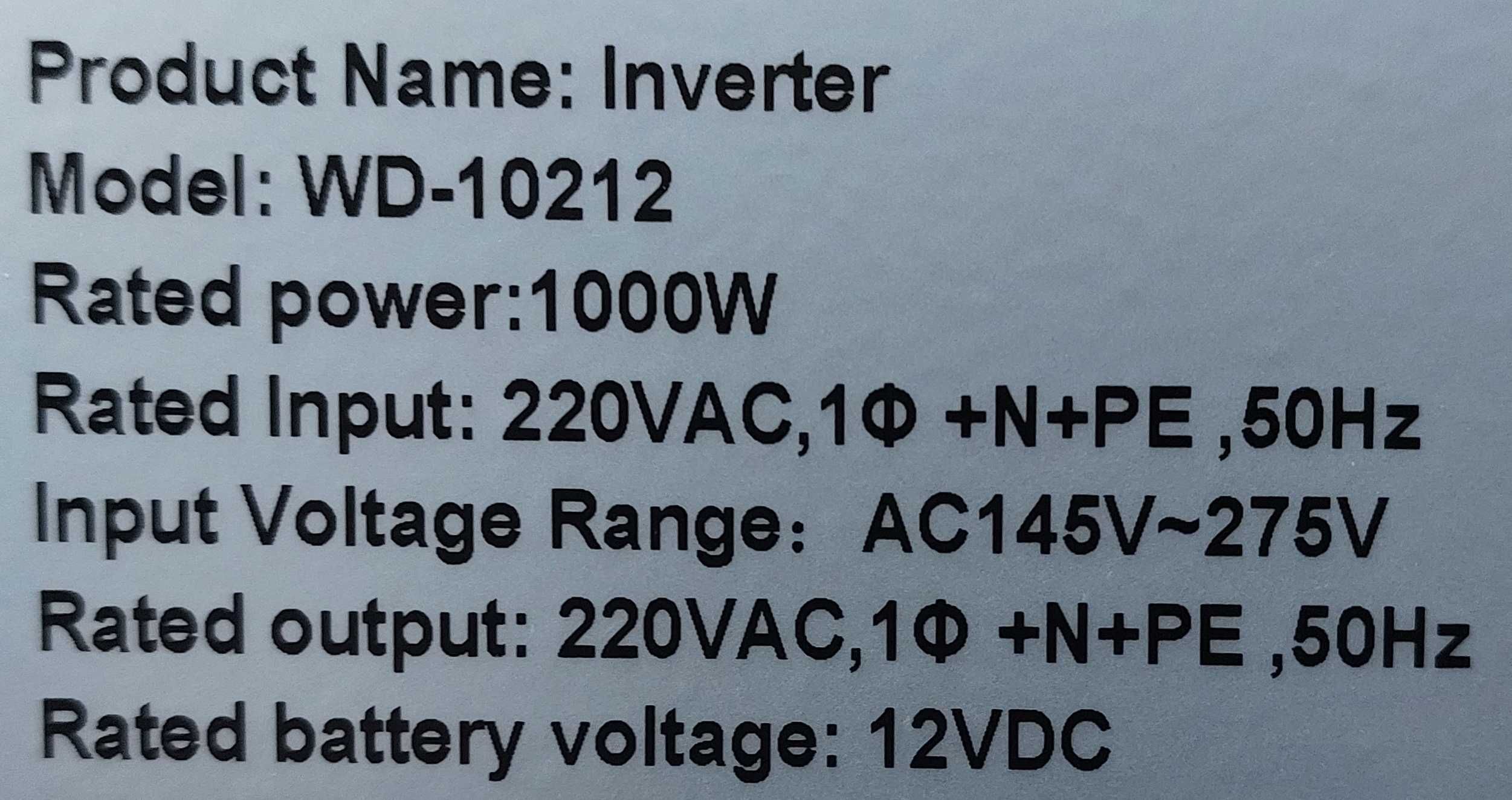 Инвертор  1kW /3kW "чистый синус" с зарядным устройством 12V-220V