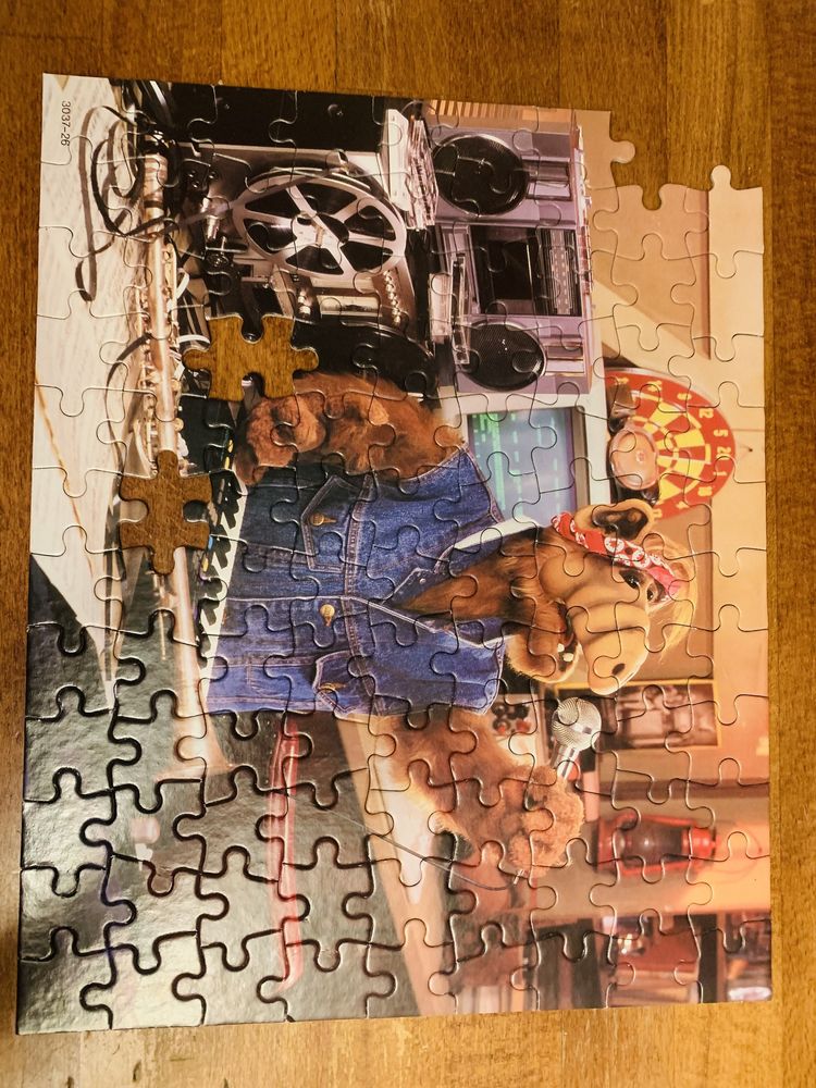 Puzzle Alf, MB 100 elemntów, vintage 1988