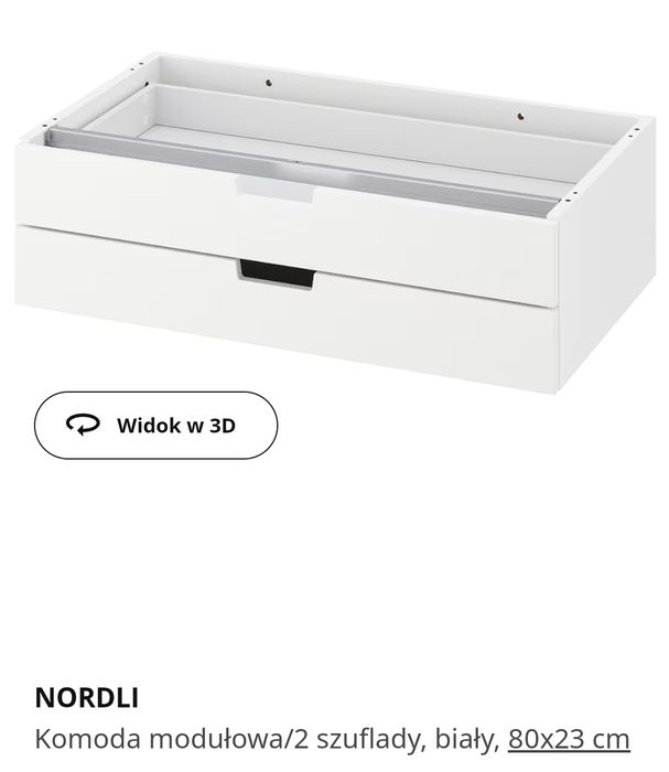 Szuflady Ikea Nordli 80x23