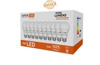 HIT - 10x Żarówka LED E27 15W = 150W 1575 lm CCD More Lumens SuperLED