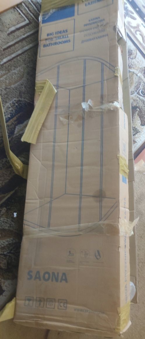 Szklana kabina prysznicowa Cersanit Saona 90x90x167 cały komplet