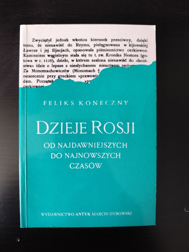 Dzieje Rosji od najdawniejszych do najnowszych czasów Feliks Koneczny