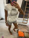 Swietny t shirt bialy z garfildem cyrkonie bialy nowy