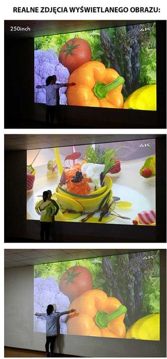 Projektor LED DLP android WiFi BT HD 4K 3D WiFi