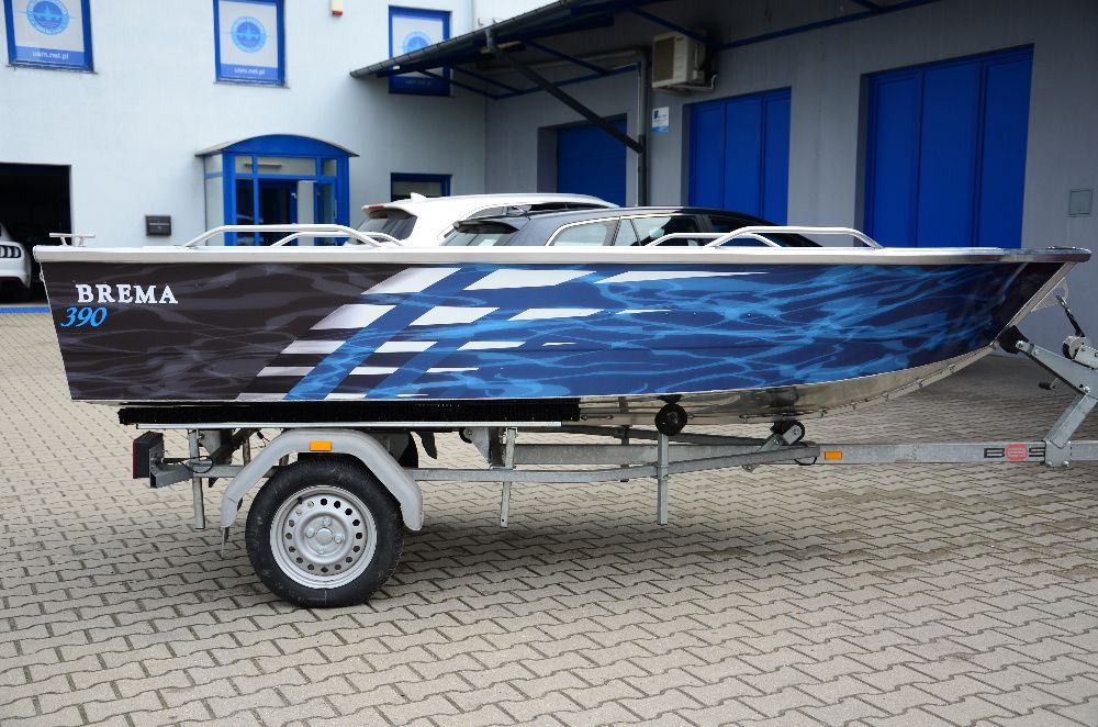 Łódź aluminiowa, łódka wędkarska Brema 390 V