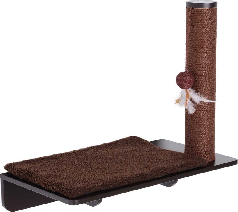 Drapak PawHut, tablica dla kota do montażu na ścianie, pluszowe