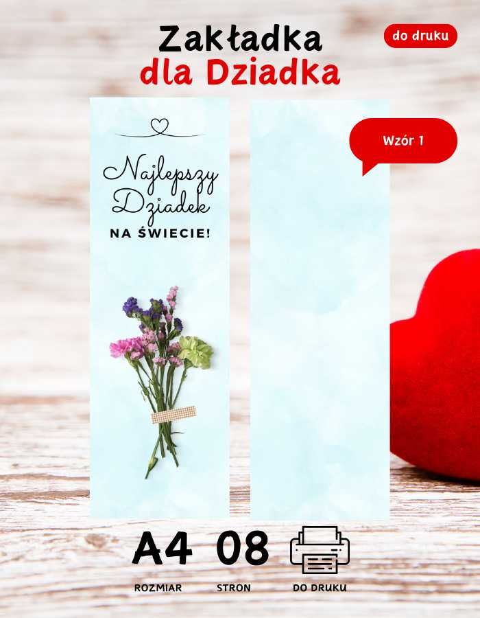 Zakładka do książki dla Dziadka do druku A4 PDF