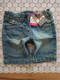 Krótkie spodenki/ szorty jeans Pocopiano 128 Nowe