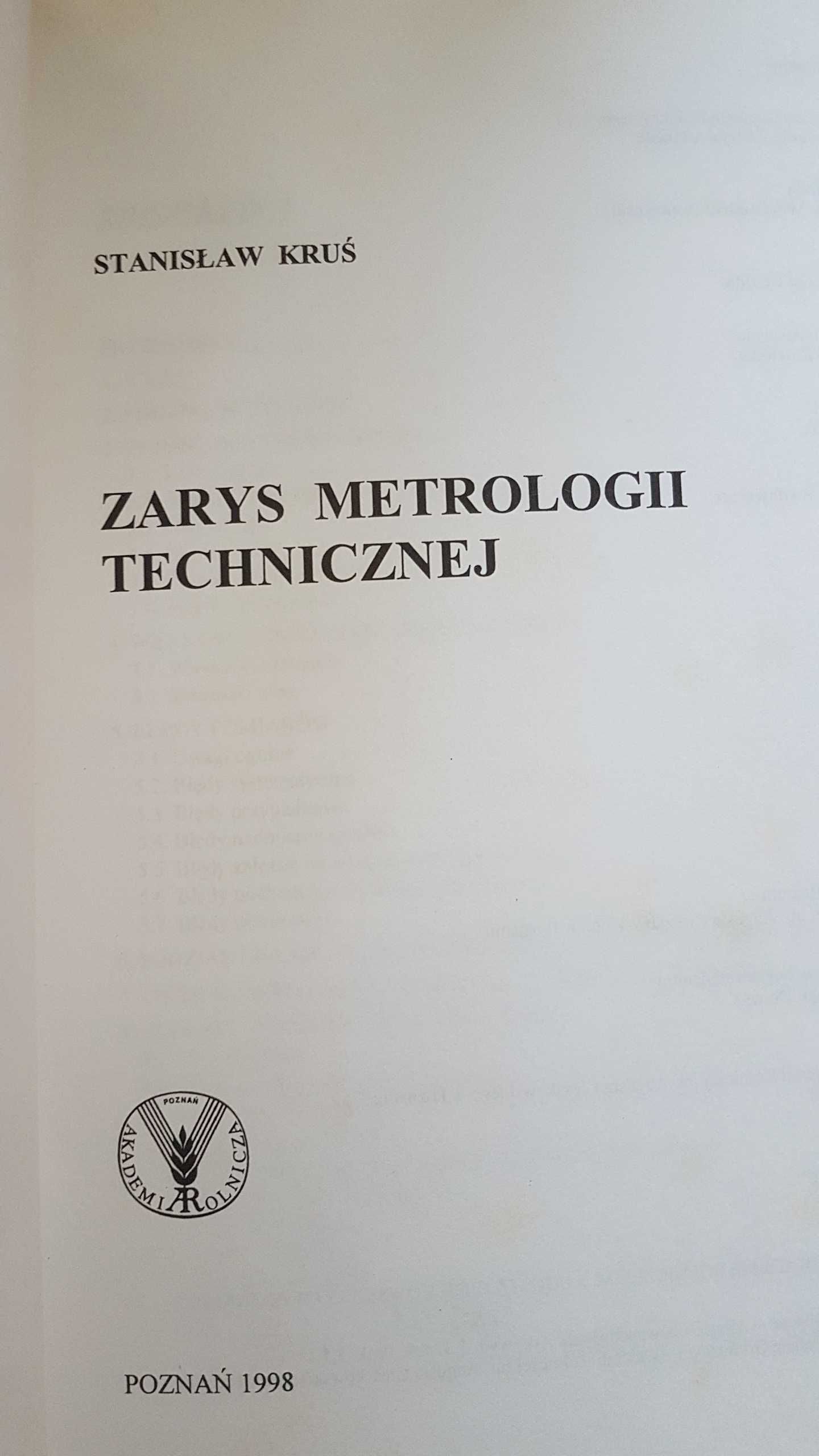 Zarys Metrologii technicznej NOWA S. Kruś skrypt