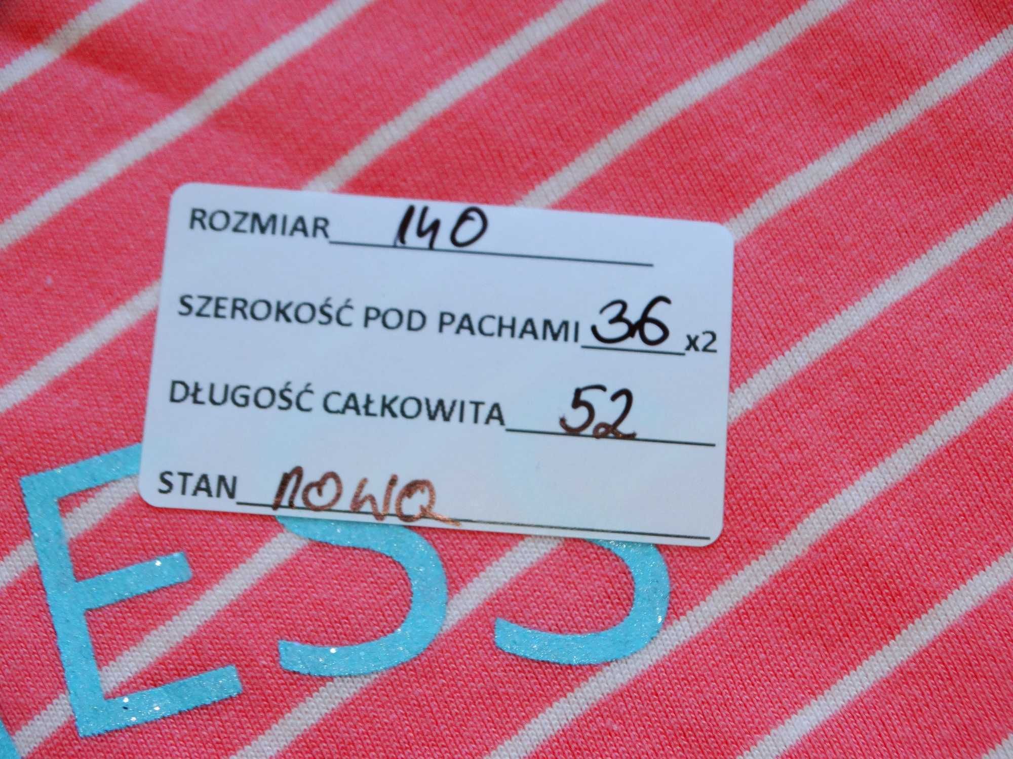 Nowa koszulka top dziewczynka roz.140