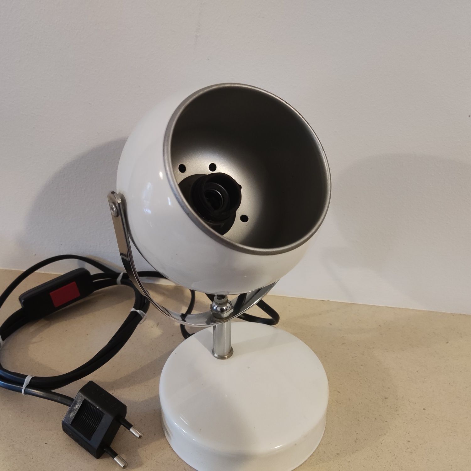 candeeiro modernista Veneta Lumi (Eyeball) Branco - vintage