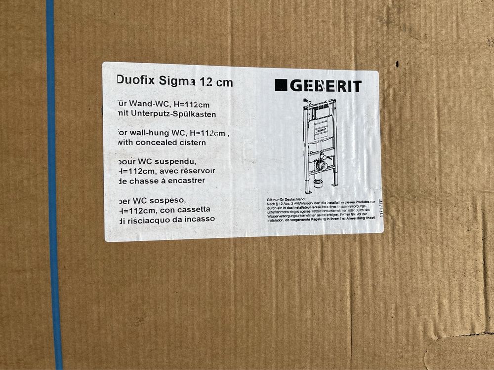Geberit Duofix Stelaż podtynkowy do WC Sigma H112+WSPORNIKI DYSTANSOWE