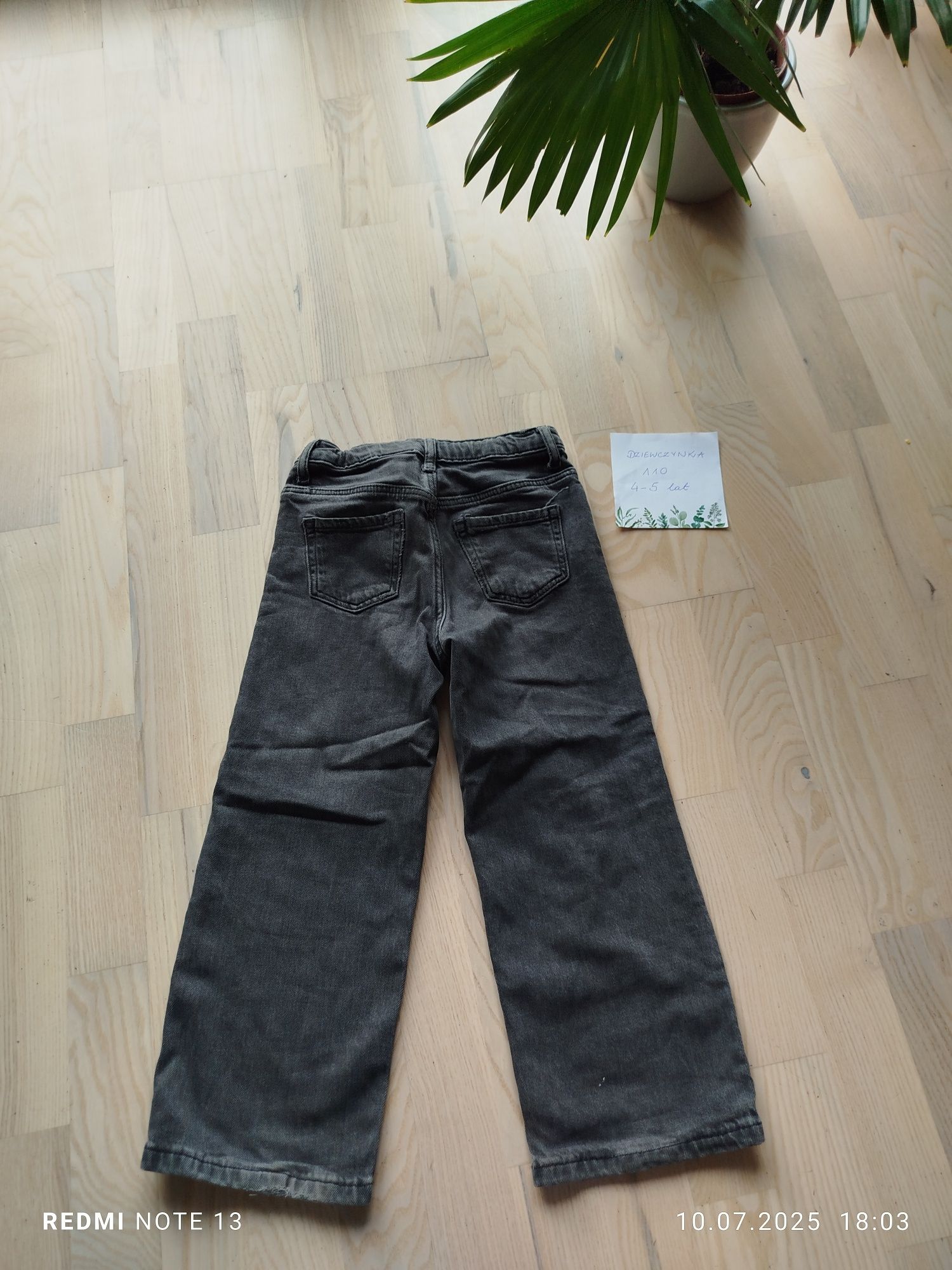 Szerokie spodnie jeansowe dżinsowe jeansy dżinsy H&M 110