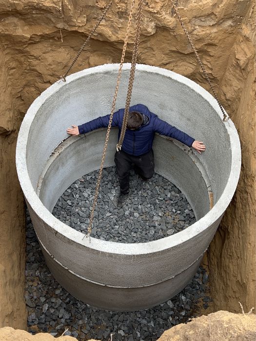 Септік під ключ вигрібна яма каналізація бетоні кольца