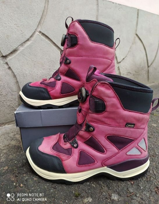 Ecco BOA 38 чоботи на дівчинку термоботинки зимові сапоги ботинки ессо