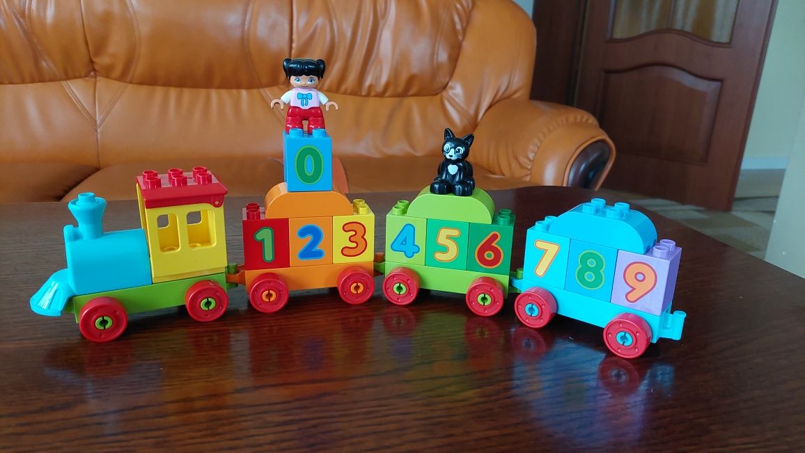 Lego duplo pociag z cyferkami