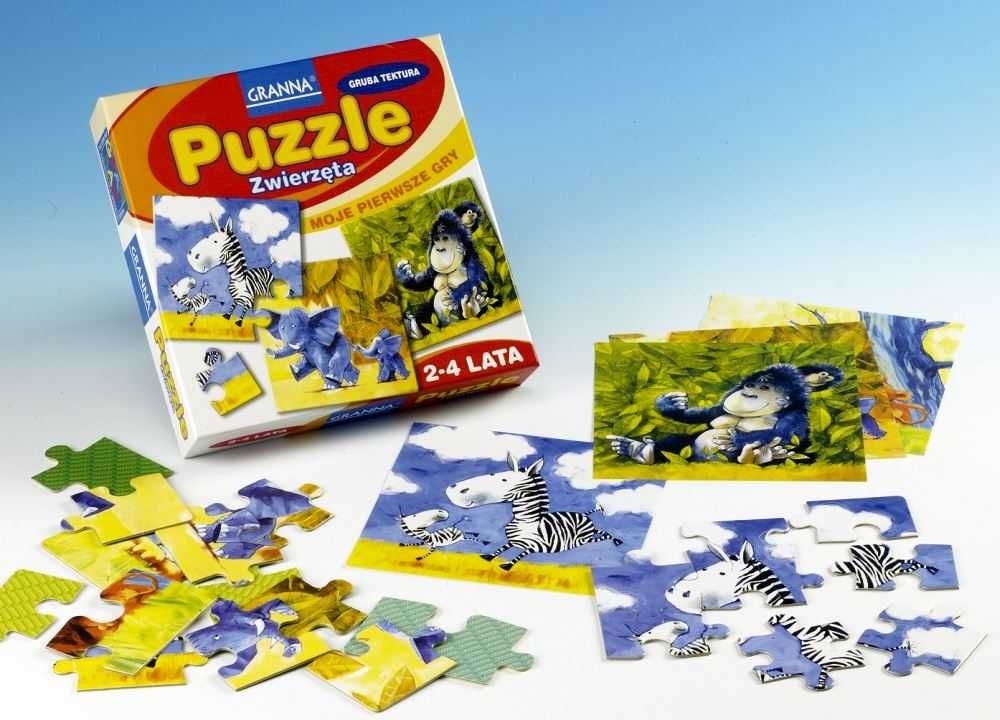 Pierwsze Puzzle dla dzieci ZWIERZĘTA Granna