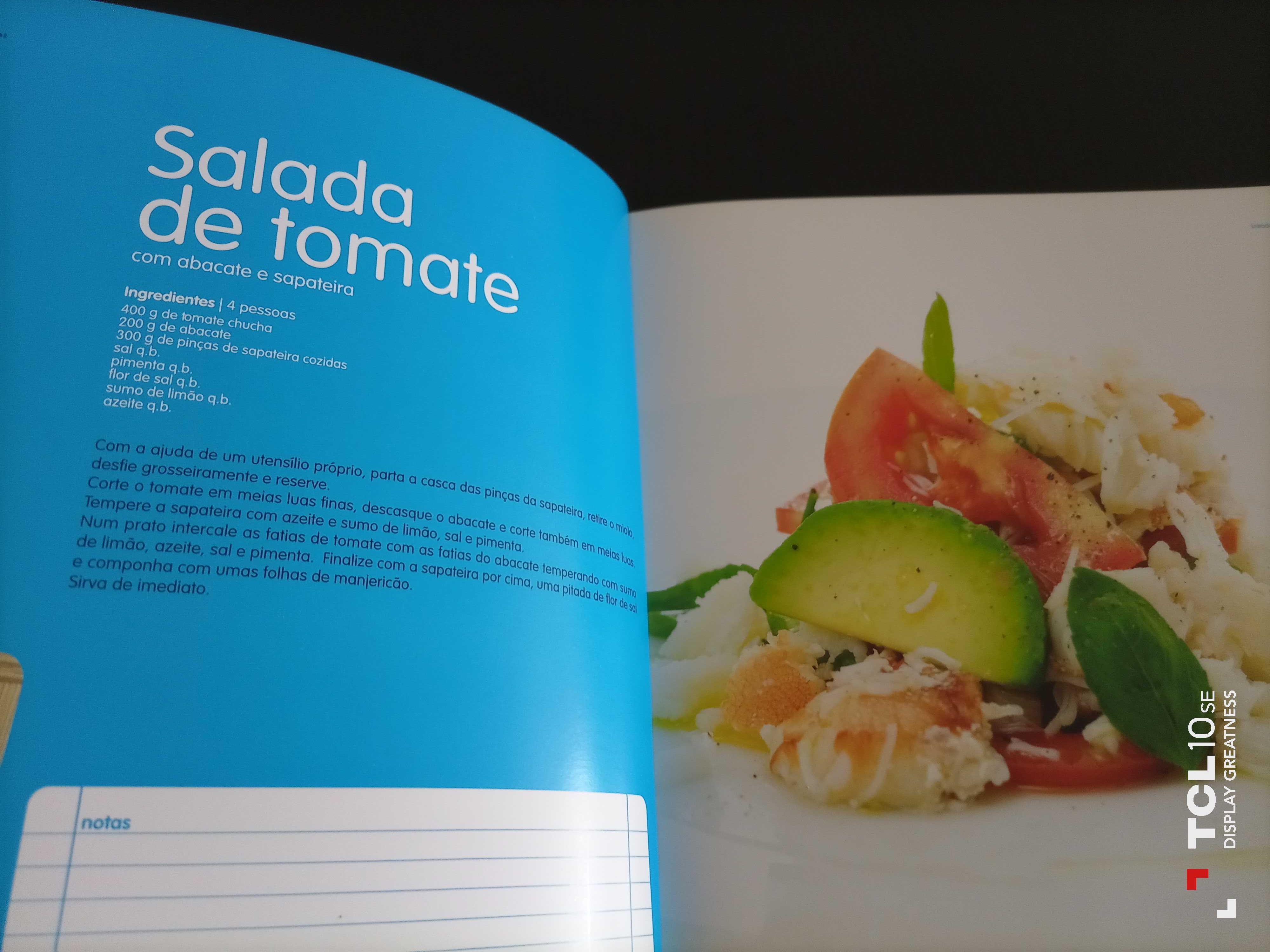 Livro de receitas de culinária