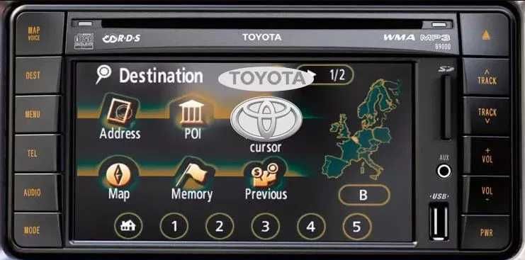 TOYOTA TNS 510 Cartão SD GPS Europa - Avensis Auris Yaris Prius - 2021