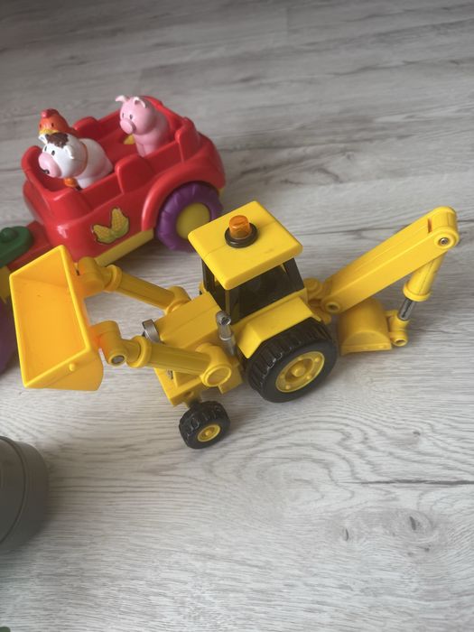 Zestaw pojazdów dla chłopca traktor koparka walec
