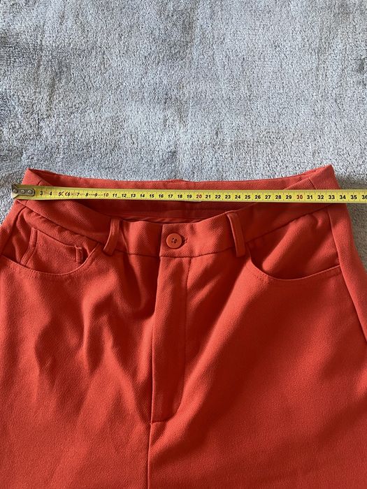 Materiałowe spodnie z szerokimi nogawkami, rozm. L