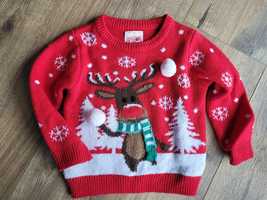 Sweterek świąteczny ze ŚWIECĄCYM nosem