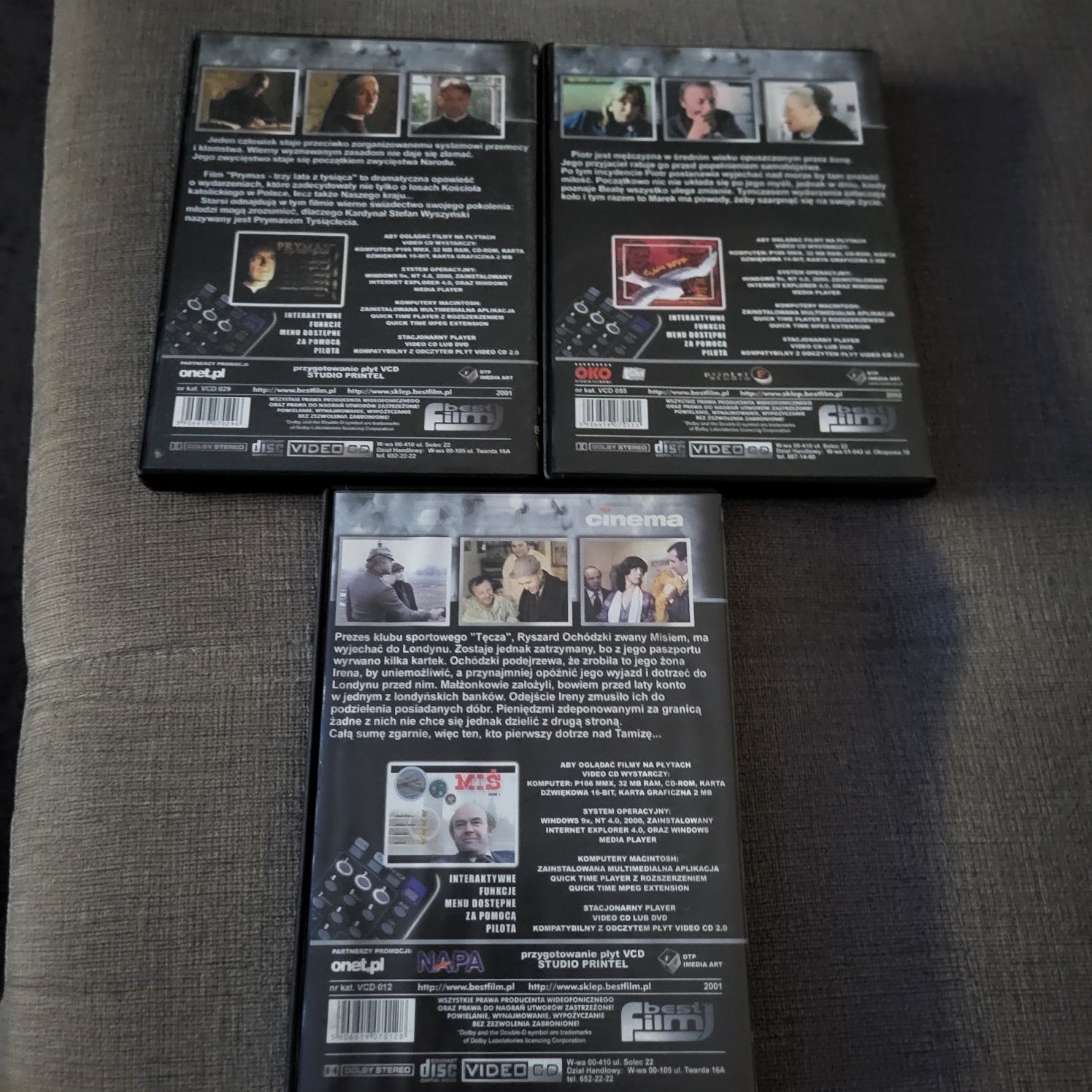 3 polskie filmy DVD na pięciu płytach