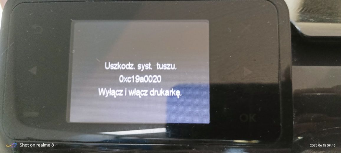 Drukarka HP uszkodzona
