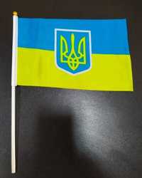 Флажки Украины с гербом