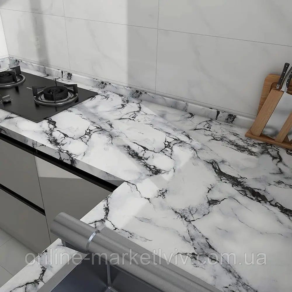 Плівка самоклейка на меблі 60см х 5м, самоклеюча пльонка під мармур