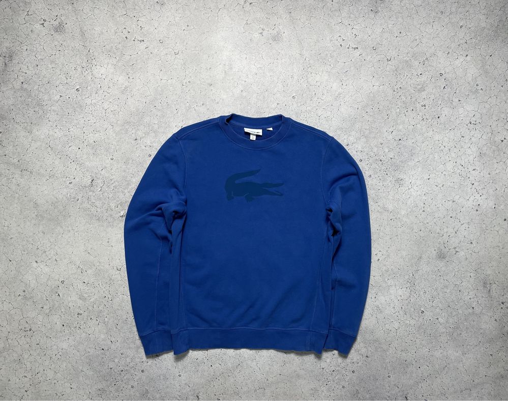 Мужская Кофта Свитшот Lacoste Оригинал С Большим Логотипом S Размер