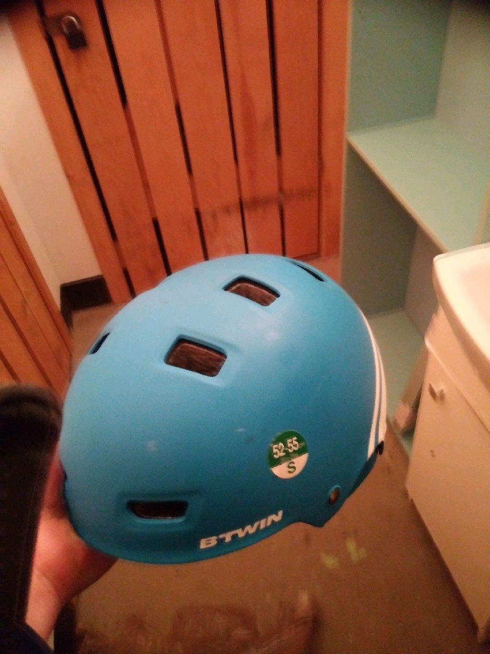 Kask rowerowy niebieski