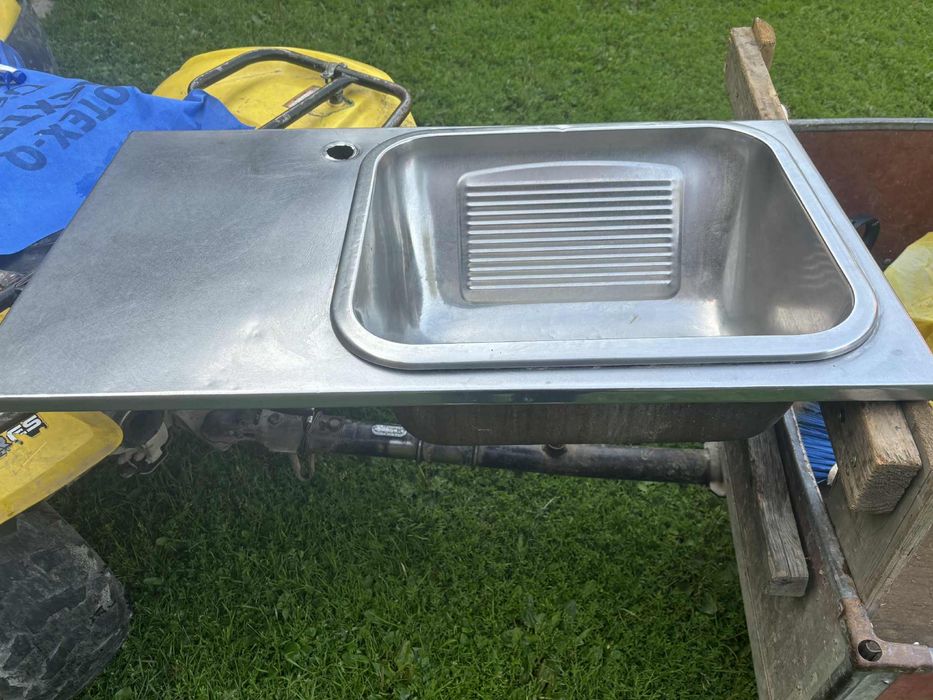 Zlew jednokomorowy z ociekaczem stal nierdzewna