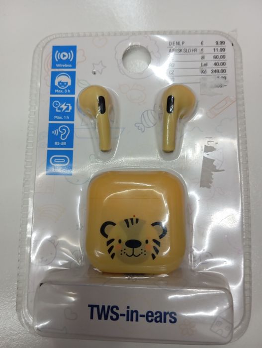 Słuchawki bezprzewodowe douszne dla dzieci